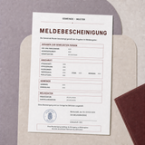 Beglaubt – beglaubigte Übersetzung einer Meldebescheinigung