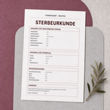 Beglaubt – beglaubigte Übersetzung einer Sterbeurkunde
